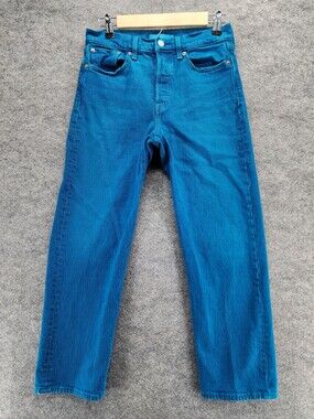 Levis Big E Jeans Womens 28 Wedgie Straight Blue Denim